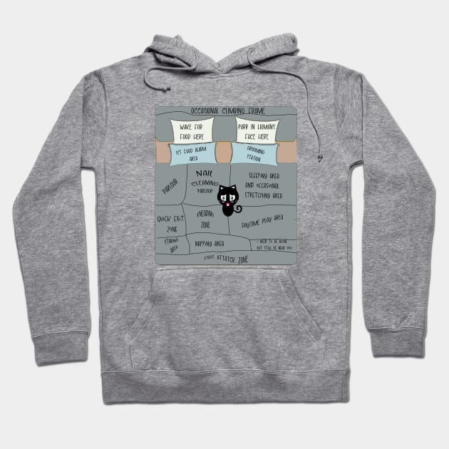Cat bed map Hoodie by Dead but Adorable by Nonsense and Relish